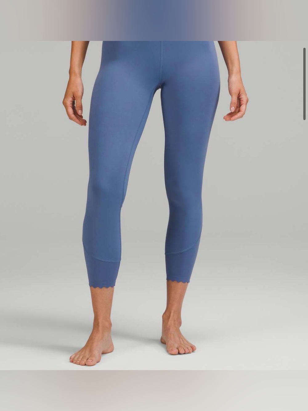 Lululemon Align Scalloped Hem High-Rise Crop 23" - Water Drop